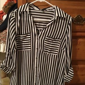 Black & White striped dress shirt